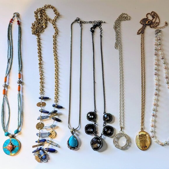 10 Fashion Necklaces No Duplicates LIKE NEW - Picture 2 of 9